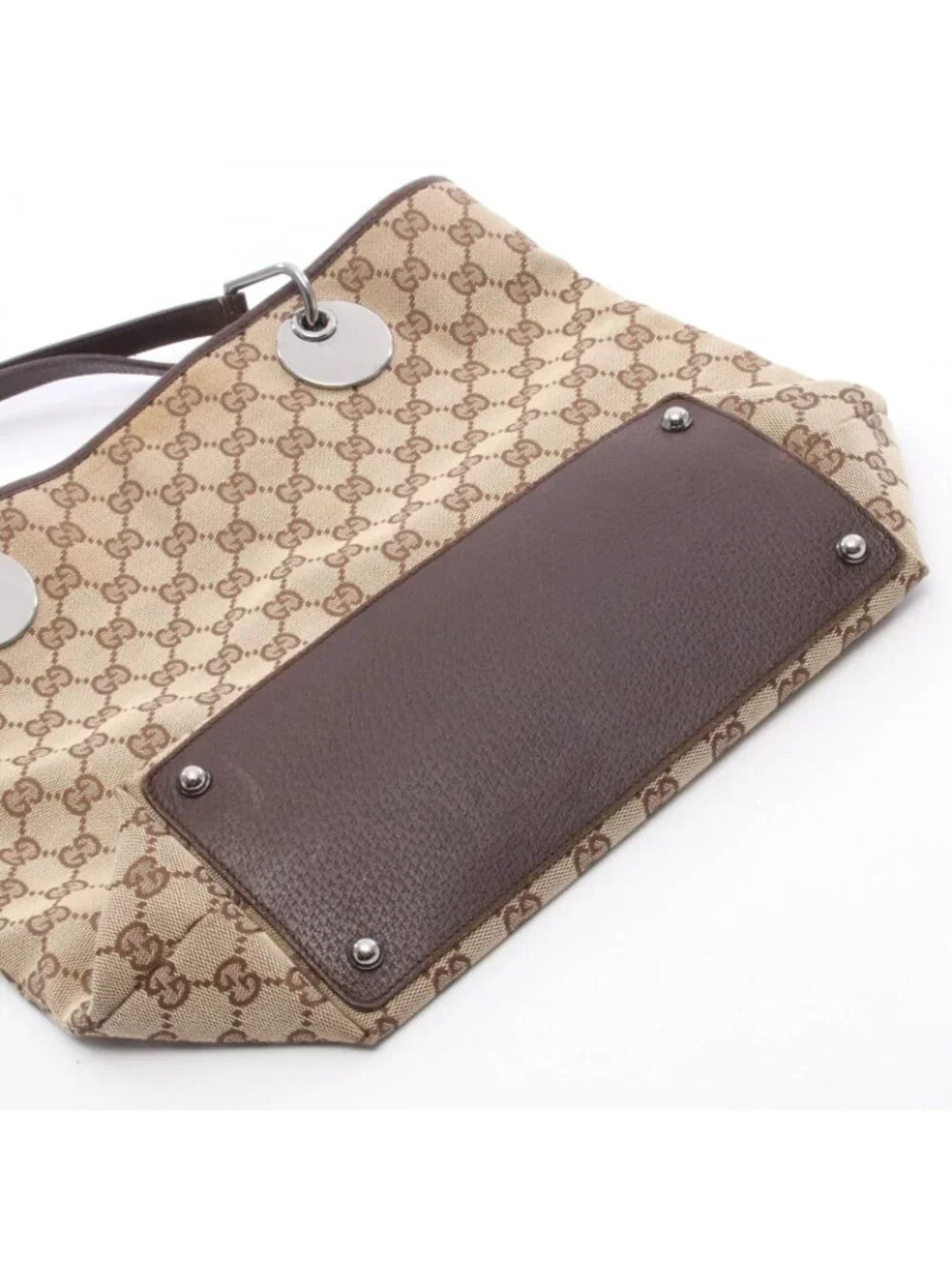 Gucci Tote GG Canvas Beige Dark Brown